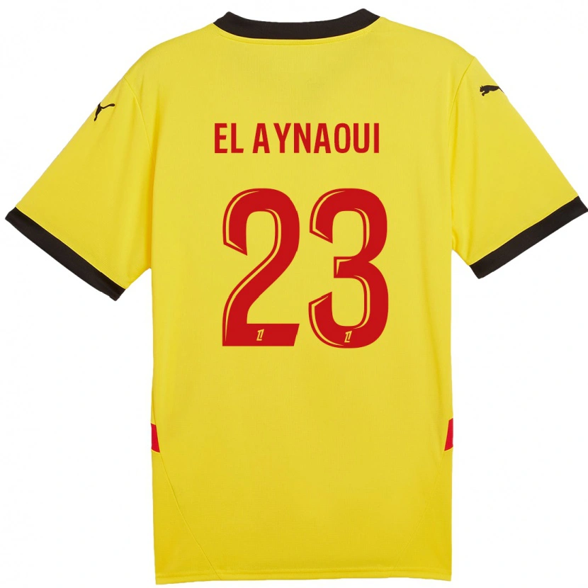 Danxen Kvinder Neil El Aynaoui #23 Gul Rød Hjemmebane Spillertrøjer 2024/25 Trøje T-Shirt