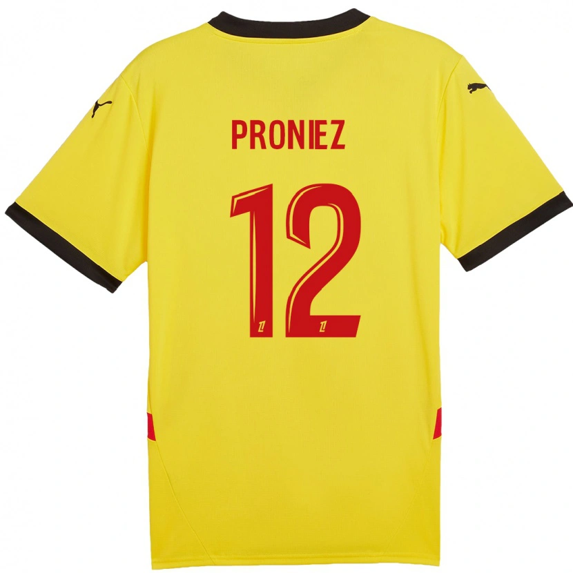 Danxen Kvinder Fany Proniez #12 Gul Rød Hjemmebane Spillertrøjer 2024/25 Trøje T-Shirt