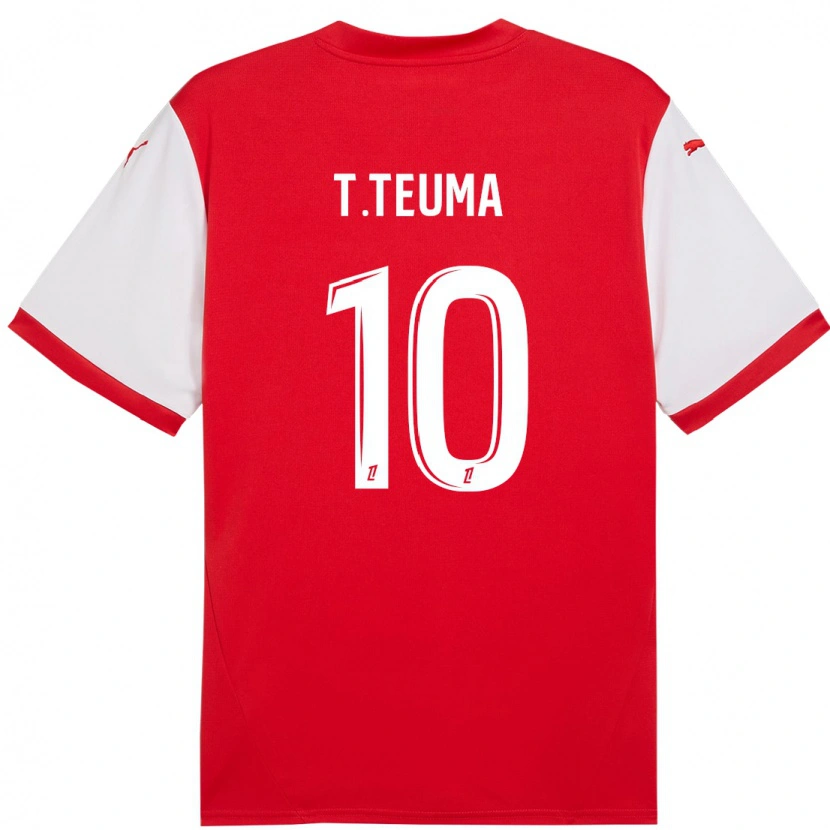 Danxen Kvinder Teddy Teuma #10 Rød Hvid Hjemmebane Spillertrøjer 2024/25 Trøje T-Shirt