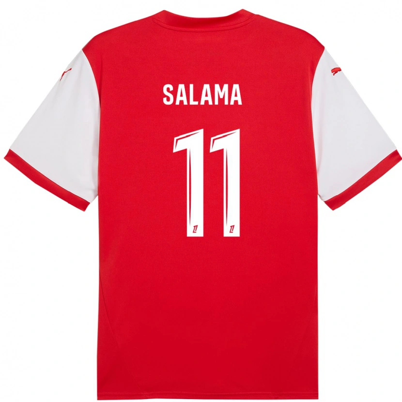 Danxen Kvinder Amine Salama #11 Rød Hvid Hjemmebane Spillertrøjer 2024/25 Trøje T-Shirt