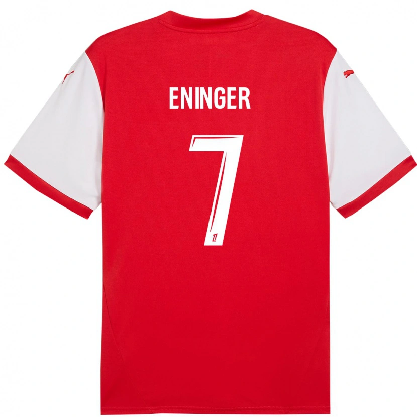 Danxen Kvinder Thelma Eninger #7 Rød Hvid Hjemmebane Spillertrøjer 2024/25 Trøje T-Shirt