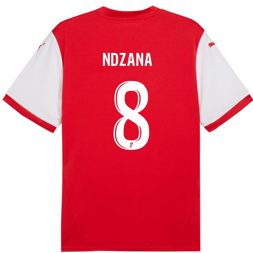 Danxen Kvinder Colette Ndzana #8 Rød Hvid Hjemmebane Spillertrøjer 2024/25 Trøje T-Shirt