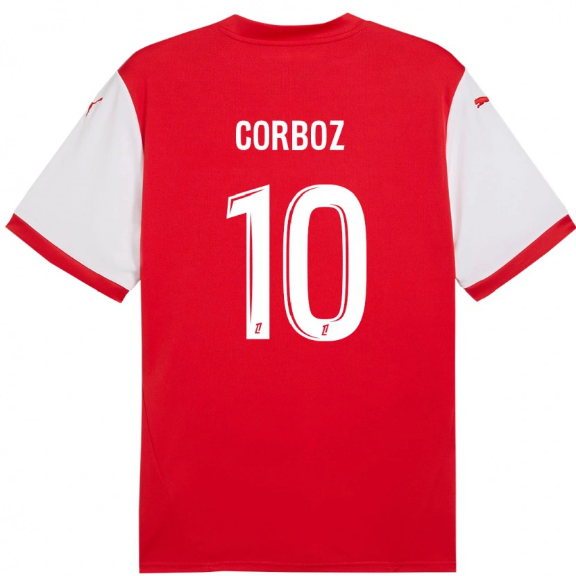 Danxen Kvinder Rachel Corboz #10 Rød Hvid Hjemmebane Spillertrøjer 2024/25 Trøje T-Shirt