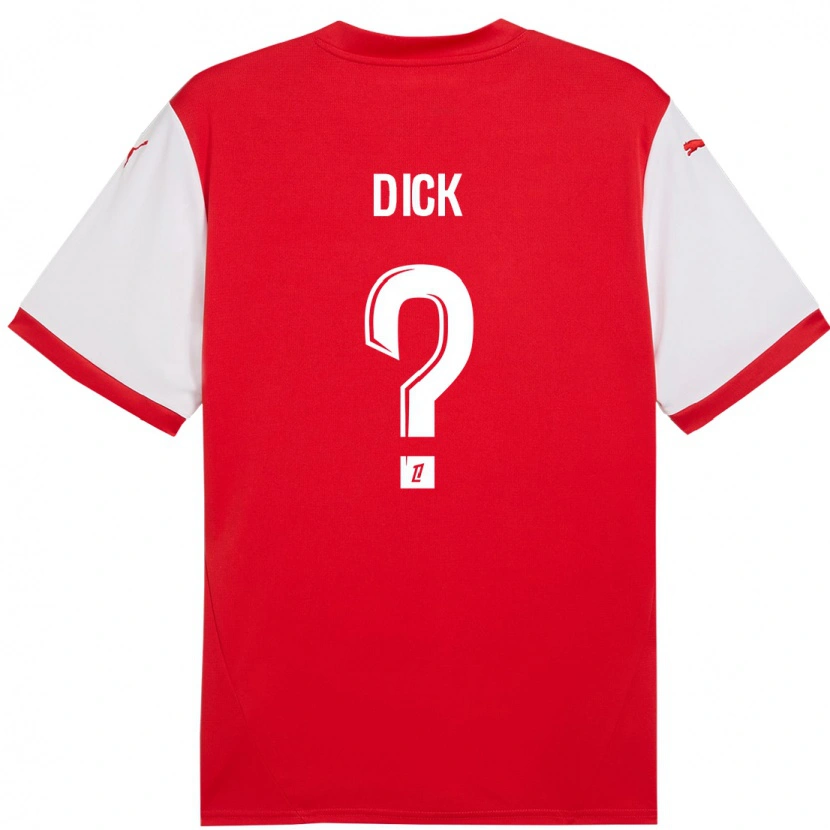 Danxen Kvinder Livingstone Dick #0 Rød Hvid Hjemmebane Spillertrøjer 2024/25 Trøje T-Shirt