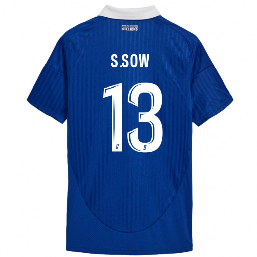 Danxen Kvinder Saïdou Sow #13 Blå Hvid Hjemmebane Spillertrøjer 2024/25 Trøje T-Shirt