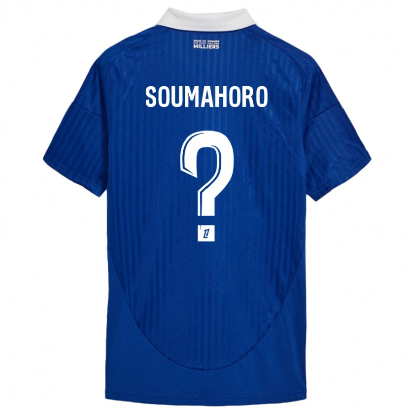 Danxen Kvinder Mohamed Soumahoro #0 Blå Hvid Hjemmebane Spillertrøjer 2024/25 Trøje T-Shirt
