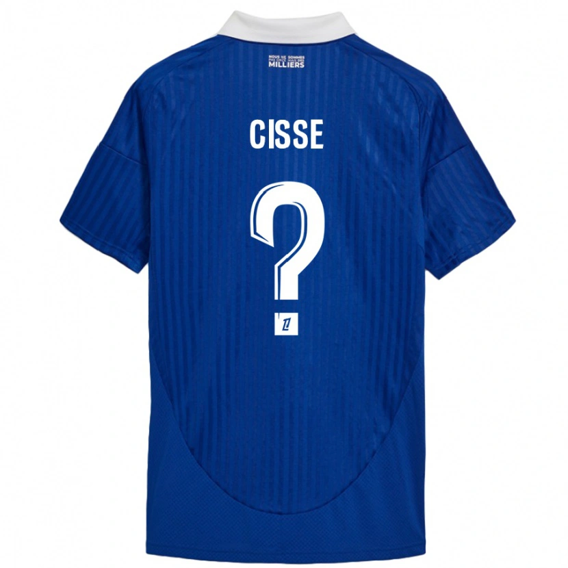 Danxen Kvinder Louis Cisse #0 Blå Hvid Hjemmebane Spillertrøjer 2024/25 Trøje T-Shirt