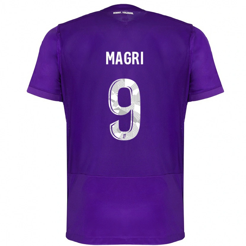 Danxen Kvinder Frank Magri #9 Lilla Hvid Hjemmebane Spillertrøjer 2024/25 Trøje T-Shirt