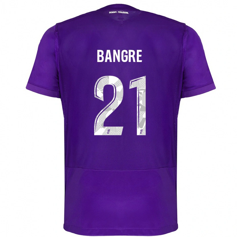 Danxen Kvinder Mamady Bangré #21 Lilla Hvid Hjemmebane Spillertrøjer 2024/25 Trøje T-Shirt