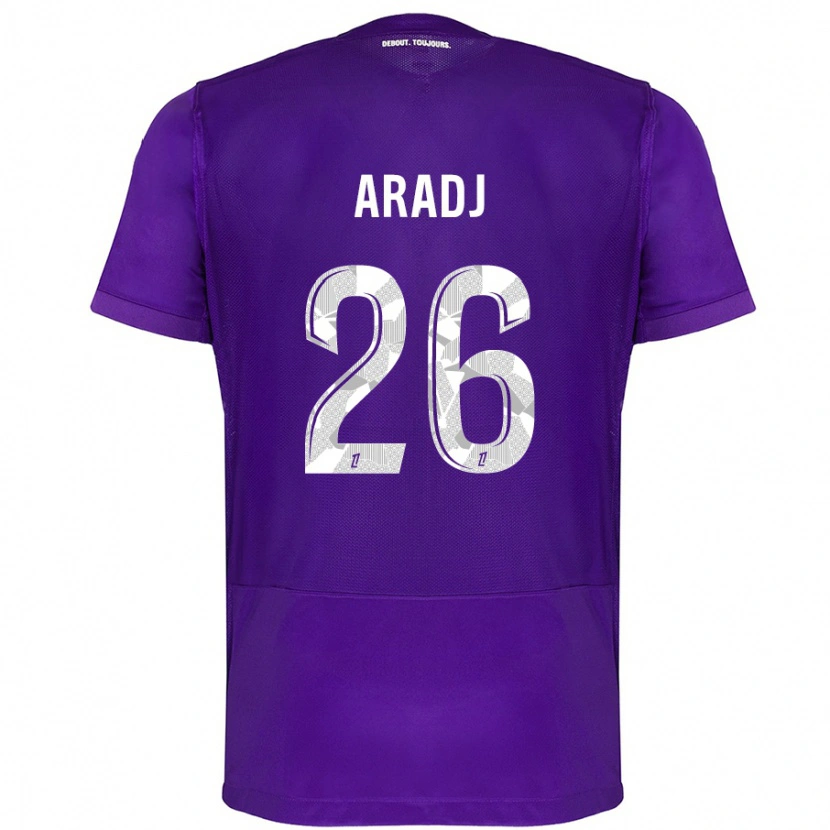 Danxen Kvinder Ylies Aradj #26 Lilla Hvid Hjemmebane Spillertrøjer 2024/25 Trøje T-Shirt