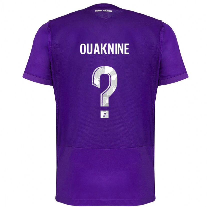 Danxen Kvinder Jules Ouaknine #0 Lilla Hvid Hjemmebane Spillertrøjer 2024/25 Trøje T-Shirt