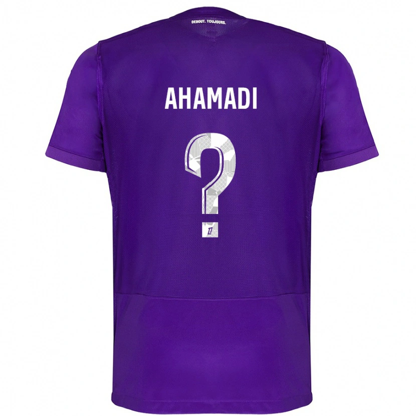 Danxen Kvinder Isaack Ahamadi #0 Lilla Hvid Hjemmebane Spillertrøjer 2024/25 Trøje T-Shirt