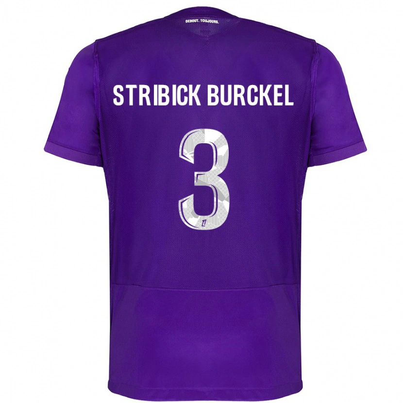 Danxen Kvinder Laetitia Stribick-Burckel #3 Lilla Hvid Hjemmebane Spillertrøjer 2024/25 Trøje T-Shirt