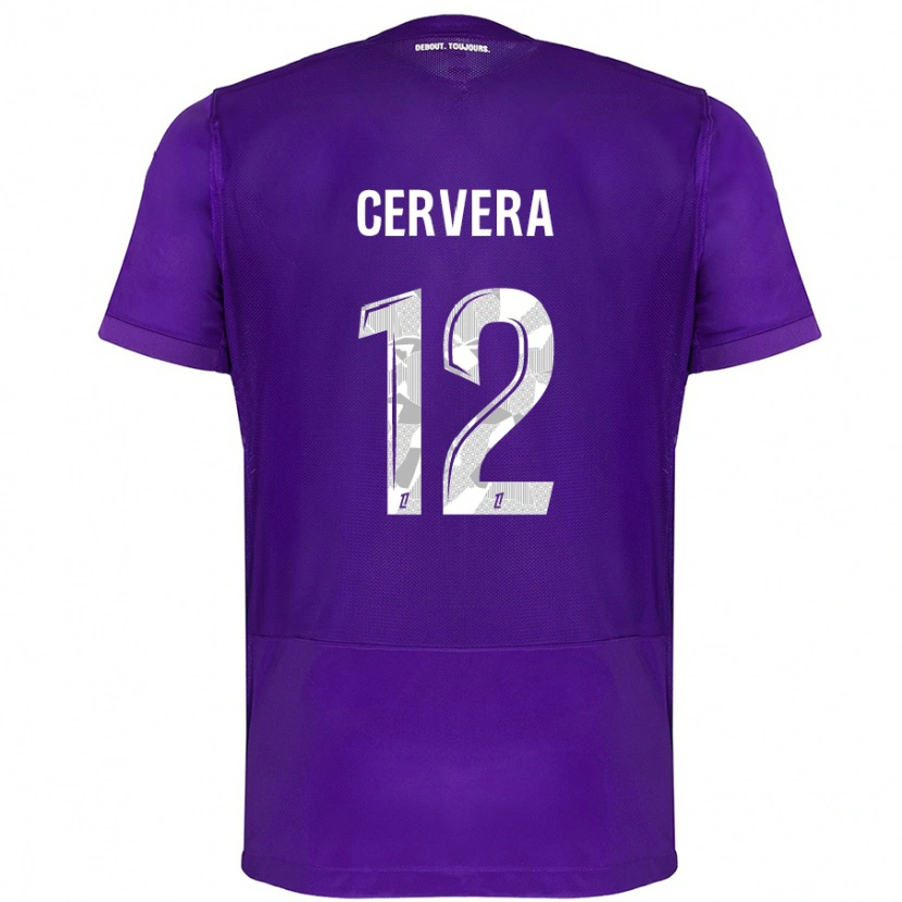 Danxen Kvinder Laurianne Cervera #12 Lilla Hvid Hjemmebane Spillertrøjer 2024/25 Trøje T-Shirt