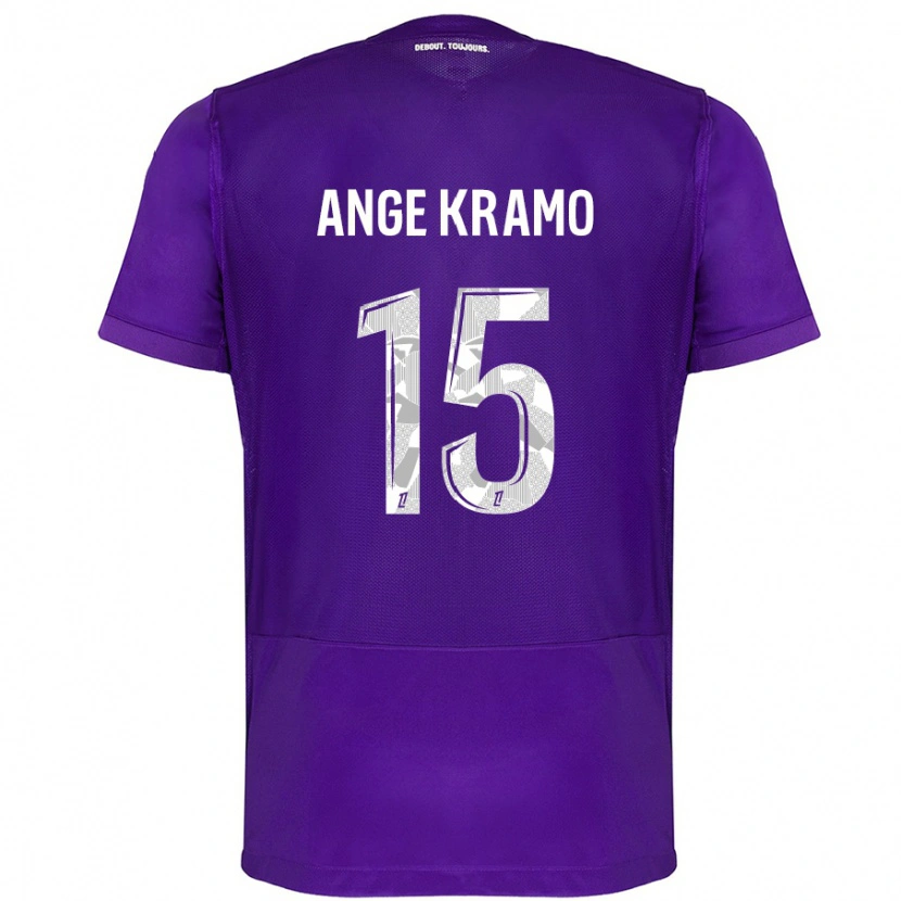 Danxen Kvinder Marie Ange Kramo #15 Lilla Hvid Hjemmebane Spillertrøjer 2024/25 Trøje T-Shirt