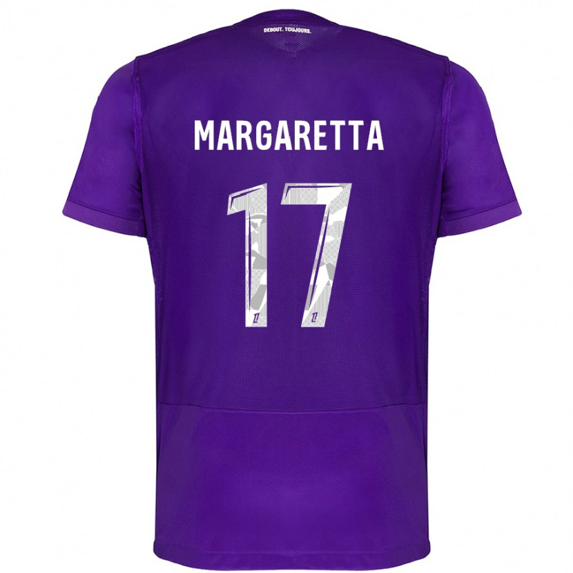 Danxen Kvinder Jessica Margaretta #17 Lilla Hvid Hjemmebane Spillertrøjer 2024/25 Trøje T-Shirt