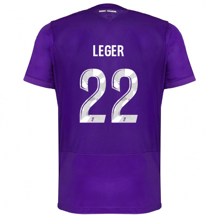Danxen Kvinder Christelle Léger #22 Lilla Hvid Hjemmebane Spillertrøjer 2024/25 Trøje T-Shirt