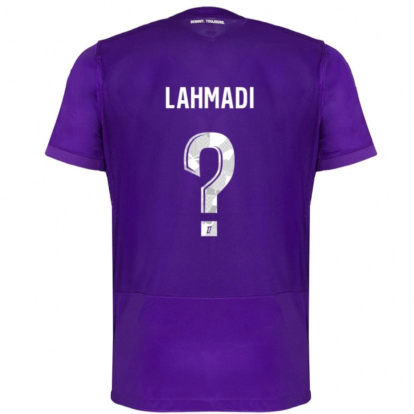 Danxen Kvinder Noah Lahmadi #0 Lilla Hvid Hjemmebane Spillertrøjer 2024/25 Trøje T-Shirt