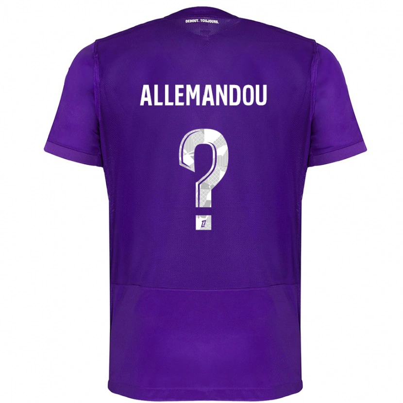 Danxen Kvinder Teddy Allemandou #0 Lilla Hvid Hjemmebane Spillertrøjer 2024/25 Trøje T-Shirt