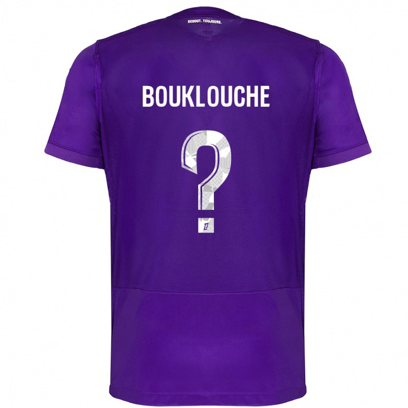 Danxen Kvinder Kelyan Bouklouche #0 Lilla Hvid Hjemmebane Spillertrøjer 2024/25 Trøje T-Shirt