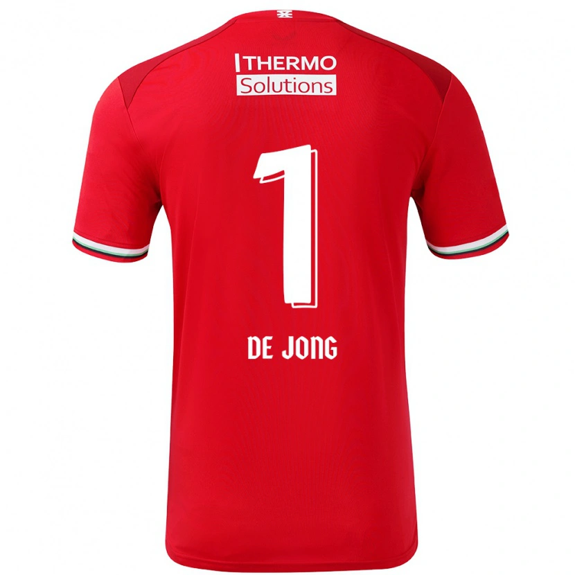 Danxen Kvinder Daniëlle De Jong #1 Rød Hvid Hjemmebane Spillertrøjer 2024/25 Trøje T-Shirt