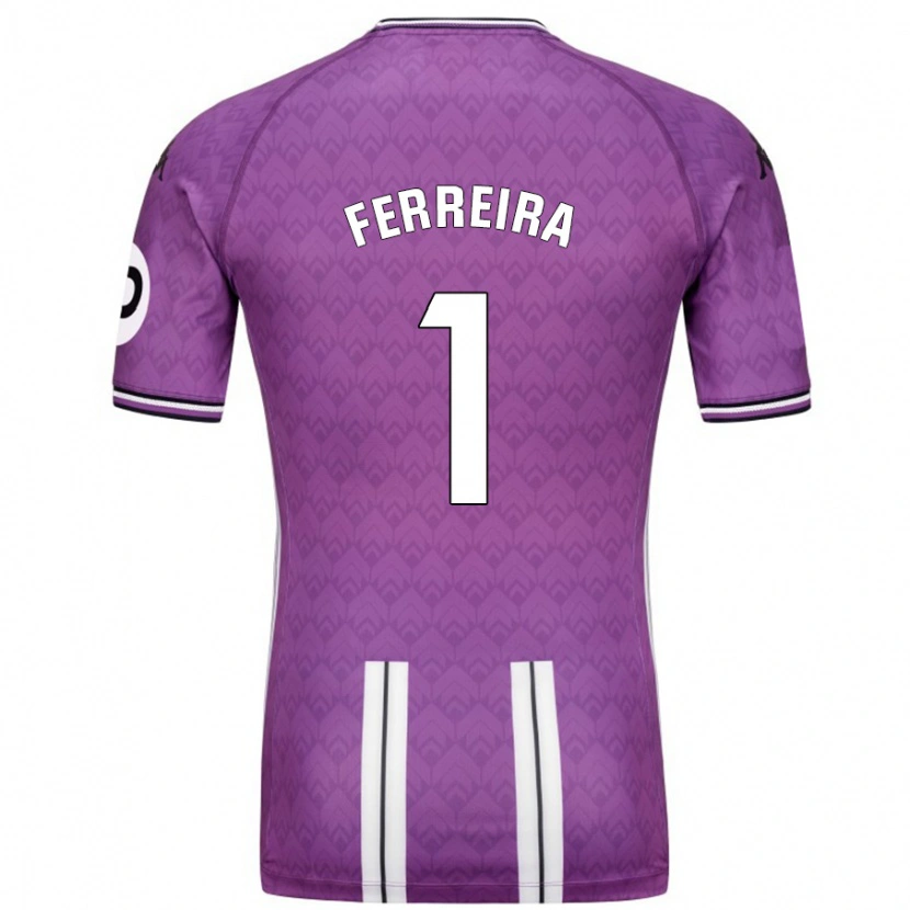 Danxen Kvinder André Ferreira #1 Lilla Hvid Hjemmebane Spillertrøjer 2024/25 Trøje T-Shirt