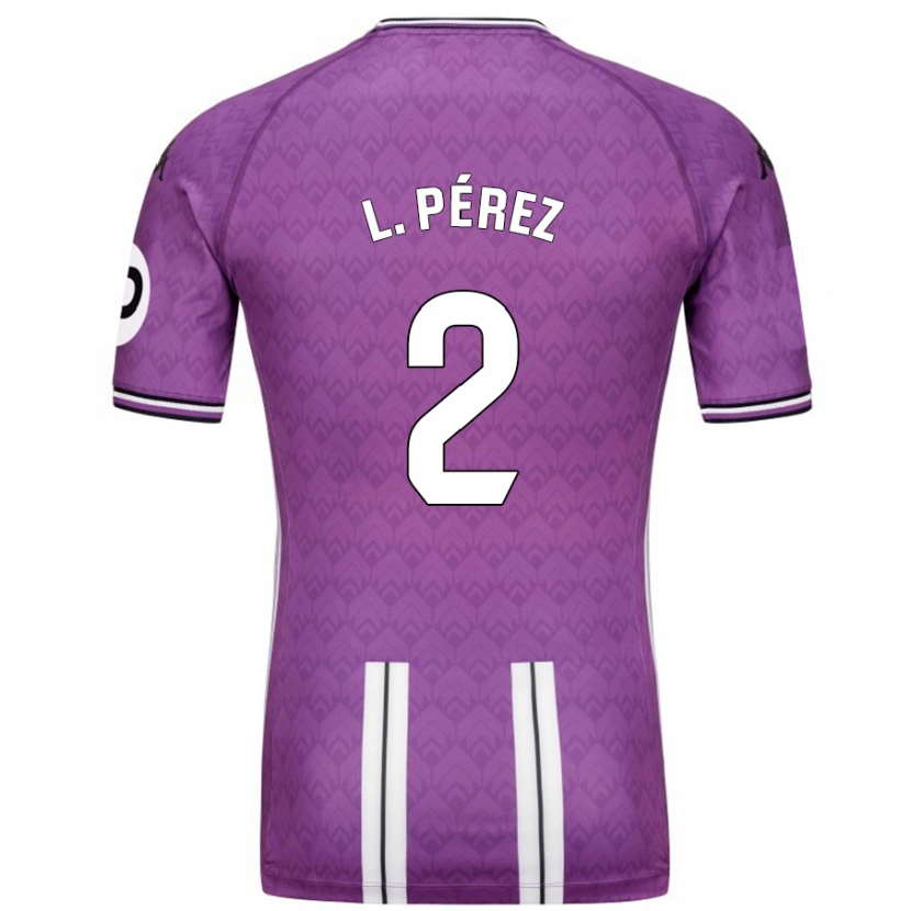 Danxen Kvinder Luis Pérez #2 Lilla Hvid Hjemmebane Spillertrøjer 2024/25 Trøje T-Shirt