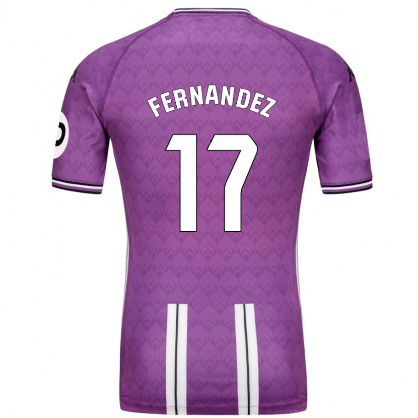Danxen Kvinder Dani Fernández #17 Lilla Hvid Hjemmebane Spillertrøjer 2024/25 Trøje T-Shirt
