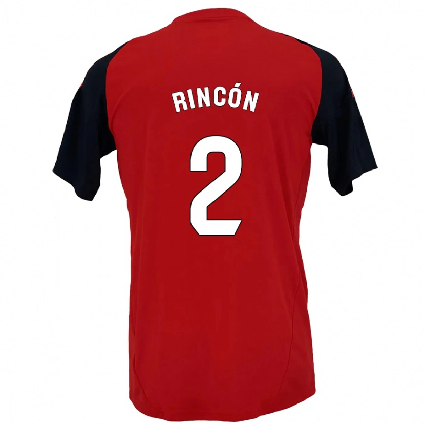 Danxen Kvinder Hugo Rincón #2 Rød Sort Hjemmebane Spillertrøjer 2024/25 Trøje T-Shirt