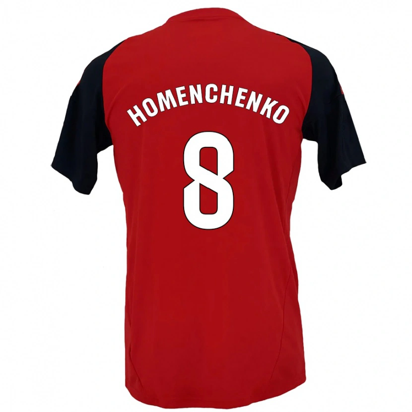 Danxen Kvinder Santiago Homenchenko #8 Rød Sort Hjemmebane Spillertrøjer 2024/25 Trøje T-Shirt