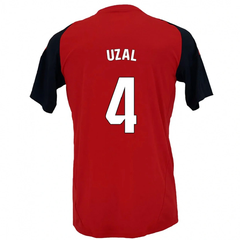Danxen Kvinder Yeray Uzal #4 Rød Sort Hjemmebane Spillertrøjer 2024/25 Trøje T-Shirt