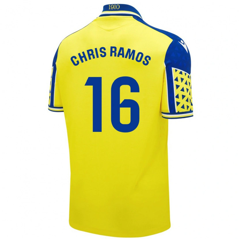 Danxen Kvinder Chris Ramos #16 Gul Blå Hjemmebane Spillertrøjer 2024/25 Trøje T-Shirt