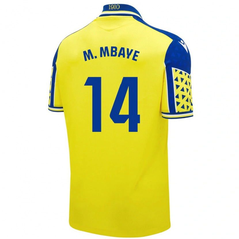 Danxen Kvinder Momo Mbaye #14 Gul Blå Hjemmebane Spillertrøjer 2024/25 Trøje T-Shirt