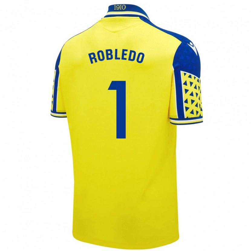 Danxen Kvinder Robledo #1 Gul Blå Hjemmebane Spillertrøjer 2024/25 Trøje T-Shirt