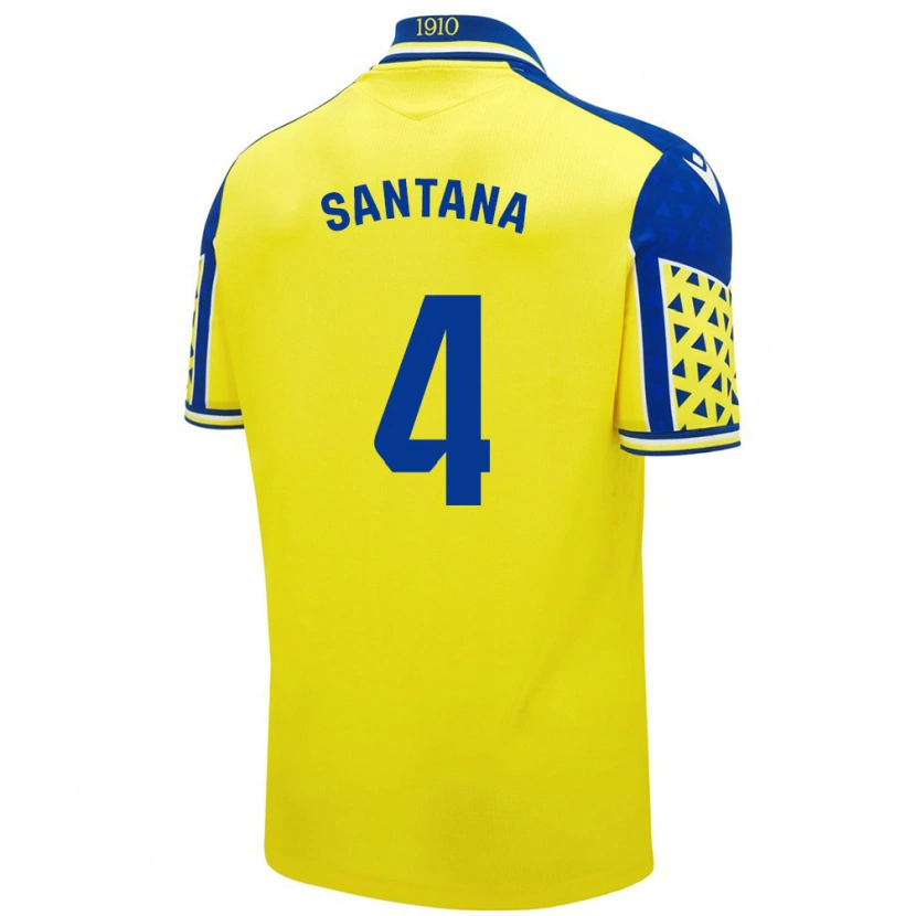 Danxen Kvinder María Del Carmen Santana Vázquez #4 Gul Blå Hjemmebane Spillertrøjer 2024/25 Trøje T-Shirt