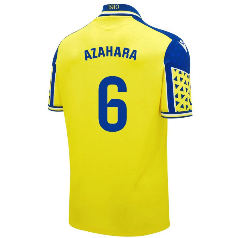 Danxen Kvinder Azahara #6 Gul Blå Hjemmebane Spillertrøjer 2024/25 Trøje T-Shirt