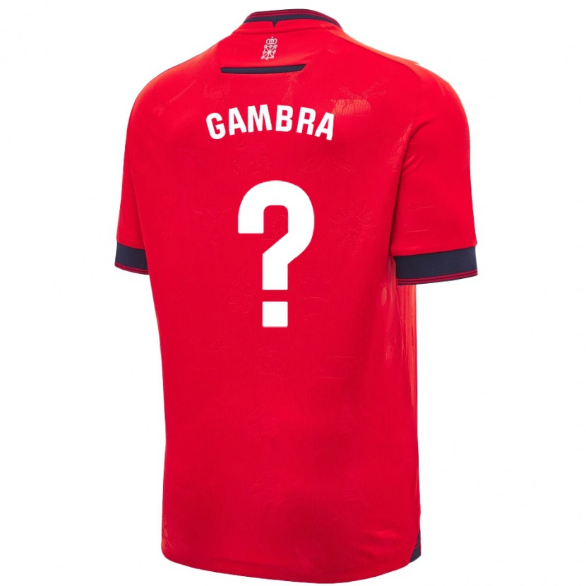 Danxen Kvinder Javi Gambra #0 Rød Hvid Hjemmebane Spillertrøjer 2024/25 Trøje T-Shirt