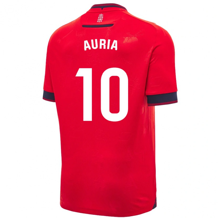 Danxen Kvinder Miguel Auría #10 Rød Hvid Hjemmebane Spillertrøjer 2024/25 Trøje T-Shirt