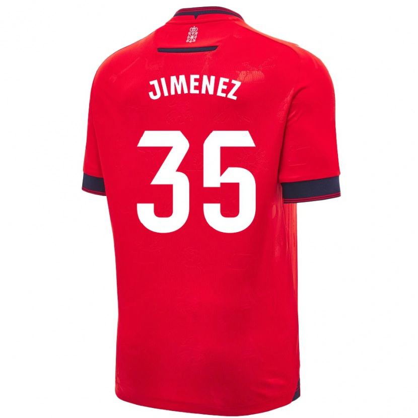 Danxen Kvinder Álex Jimenez #35 Rød Hvid Hjemmebane Spillertrøjer 2024/25 Trøje T-Shirt