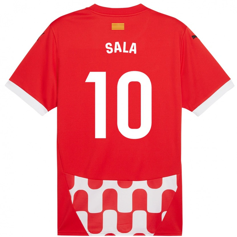 Danxen Kvinder Georgina Sala #10 Rød Hvid Hjemmebane Spillertrøjer 2024/25 Trøje T-Shirt