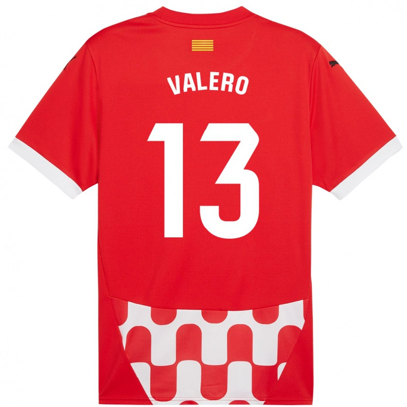 Danxen Kvinder Eliana Valero #13 Rød Hvid Hjemmebane Spillertrøjer 2024/25 Trøje T-Shirt