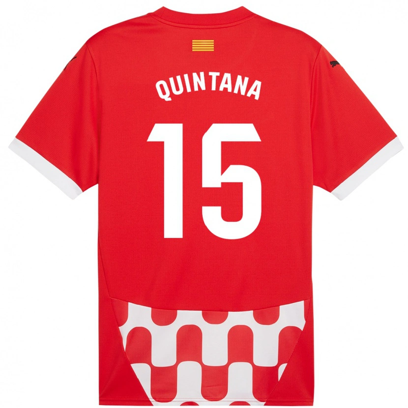 Danxen Kvinder Amru Quintana #15 Rød Hvid Hjemmebane Spillertrøjer 2024/25 Trøje T-Shirt