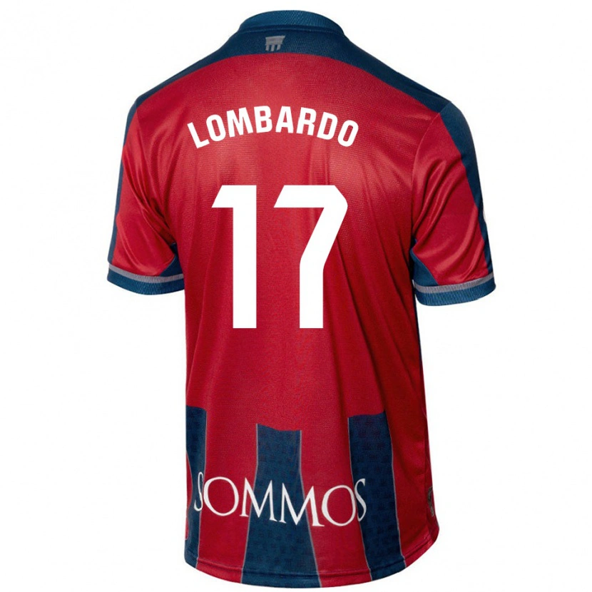Danxen Kvinder Enzo Lombardo #17 Rød Blå Hjemmebane Spillertrøjer 2024/25 Trøje T-Shirt
