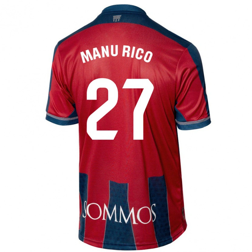 Danxen Kvinder Manu Rico #27 Rød Blå Hjemmebane Spillertrøjer 2024/25 Trøje T-Shirt