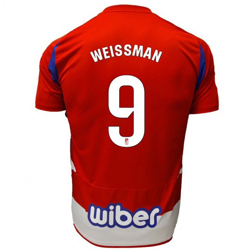 Danxen Kvinder Shon Weissman #9 Rød Hvid Blå Hjemmebane Spillertrøjer 2024/25 Trøje T-Shirt