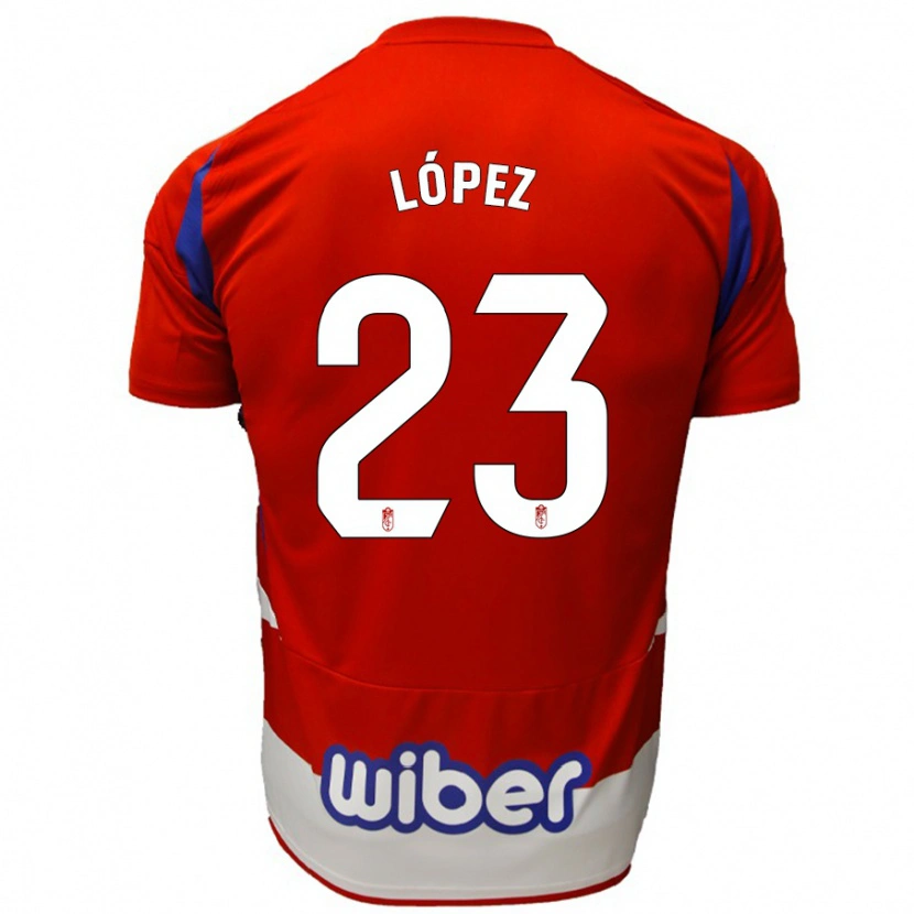 Danxen Kvinder Diego López #23 Rød Hvid Blå Hjemmebane Spillertrøjer 2024/25 Trøje T-Shirt