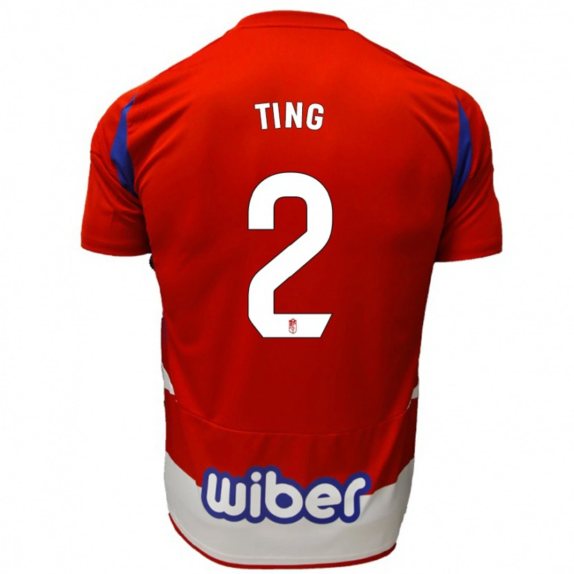 Danxen Kvinder Xie Ting #2 Rød Hvid Blå Hjemmebane Spillertrøjer 2024/25 Trøje T-Shirt
