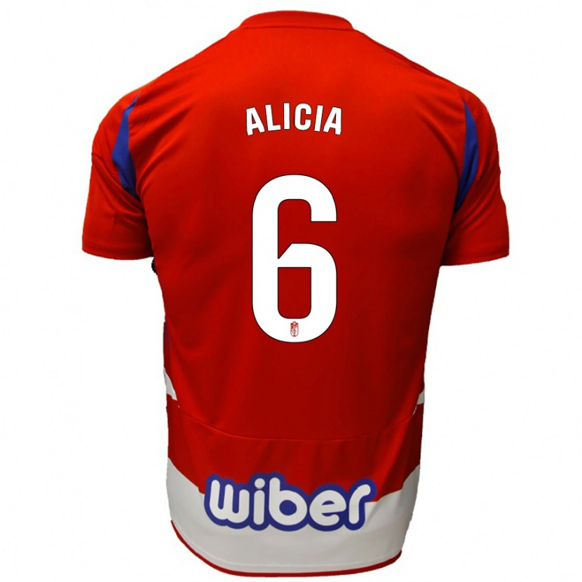 Danxen Kvinder Alicia #6 Rød Hvid Blå Hjemmebane Spillertrøjer 2024/25 Trøje T-Shirt
