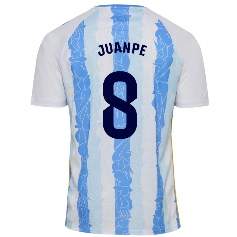 Danxen Kvinder Juanpe #8 Hvid Blå Hjemmebane Spillertrøjer 2024/25 Trøje T-Shirt