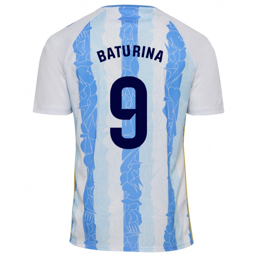 Danxen Kvinder Roko Baturina #9 Hvid Blå Hjemmebane Spillertrøjer 2024/25 Trøje T-Shirt